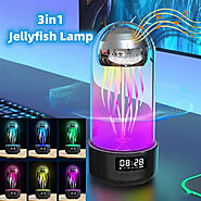Luminous Jellyfish Lamp With Clock And Bluetooth Speaker "Jellonimo™" – Tophatter's Smashing Deals
