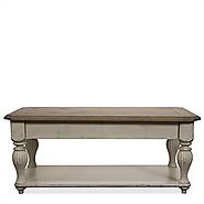 Beaumont Lane Lift Top Rectangular Coffee Table in Dover White