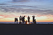 Bonfire by the beach