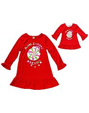 "Sweet & Happy Dreams" Nightgown Sleepwear with Matching Outfit for 18 inch Play Doll