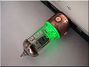 Handmade 16GB GREEN Pentode Radio Tube USB Flash Drive. Steampunk/Industrial style ####### (Tags: Stick Thumb Pen Key...