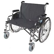 Bariatric Wheelchair drive™ Sentra EC Full Length Arm Black Upholstery 26 Inch Seat Width Adult 700 lbs. Weight Capacity