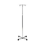 IV Stand Floor Stand McKesson 2-Hook 4-Leg, Dual-Wheel Nylon Casters, 22 Inch Epoxy-Coated Steel Base