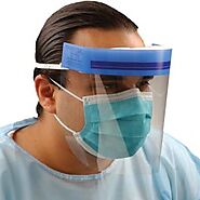 Wraparound Face Shield Crosstex® One Size Fits Most 3/4 Length Anti-fog Disposable NonSterile