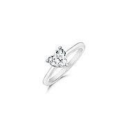 Heart Solitaire Diamond Engagement Ring 1 Carat