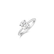 Oval Solitaire Diamond Ring 1 Carat by Jolan Jewelry
