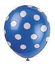 Blue Dots Helium Balloons