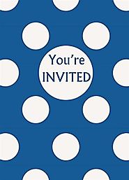 Blue Dots Party Invitations