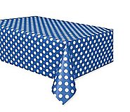 Blue Dots Plastic Tablecover