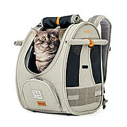 Adventure Cat Carrier Backpack with Window, Large Airline-Approved Cat Bag
