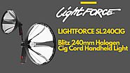 Lightforce SL240CIG 240mm Halogen 100W Cig Curly Cord | Handheld Spotlight
