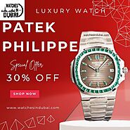 Patek Philippe Nautilus Platinum grey dial with green Rubies Bezel super clone watch