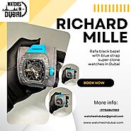 Richard Mille RM 35-01 rafa black bazel with blue strap super clone watches in dubai