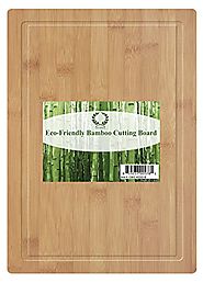Da Vinci Natural Bamboo Groove Cutting Board, Large 16 x 12 Inch Wood Cutting Board