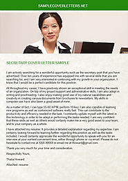 Secretary Cover Letter Sample