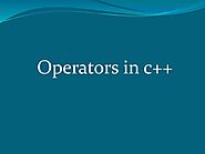 Operators in C++ Tutorial