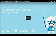 Share Individual Tabs In Google Sheets | The Gooru