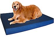 Premium Extra Large Orthopedic Memory Foam Pet Dog Bed with Heavy Duty Waterproof Washable Denim Cover + Free Extra R...