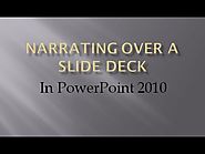 3 Minute Teaching With Tech Tip: Voice Over PowerPoint 2010