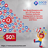Elevate your social media game with Socio Cosmos' 50% Offer! 🌐✨ Unleash strategic follower growth, engage authentical...