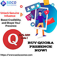 Unlock the power of Quora influence with Socio Cosmos! 🌐✨ Seamlessly apply our exclusive 50% discount on shares and e...