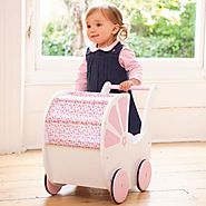 Pretty Push-Along Doll Pram