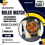 Rolex Cosmograph Daytona brown Dial rubber strap watch