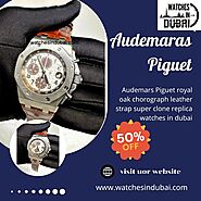 Audemars Piguet royal oak chorograph leather strap super clone replica watches in dubai