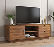 Buy Harvey Tv Unit (Exotic Teak Finish) Online in India at Best Price - Modern TV Units and Stands - Living Cabinets ...