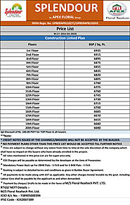 Apex Splendour Price List - Latest Price List 2023