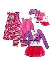 "Pink & Lovely" Mix & Match Set (12 pcs) For Girl and 18 Inch Play Doll