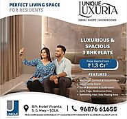 Unique Luxuria, Sola, Ahmedabad - 3 bhk new flat scheme in sola Ahmedabad