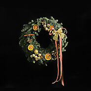 Christmas Gold Wreath | Christmas Tree Decorations Centerpiece - Aiwa Flowers