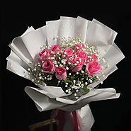 Bombastic Pink Roses Bouquet | Flowers Delivery in UAE | Aiwa Flowers