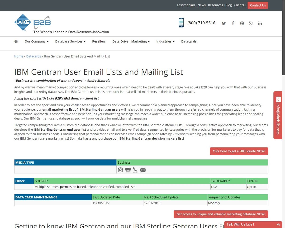 Headline for Reach decision makers directly with our IBM Gentran user mailing list