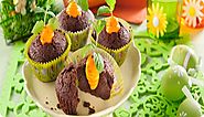 Cupcakes al cioccolato per festeggiare Pasqua in famiglia o con gli amici.