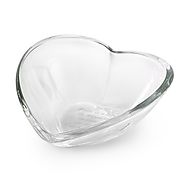 Heart Shaped Glass Serving Bowl