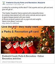 Frederick County Parks and Recreation, Maryland offers creative gift ideas