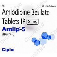 Amlip 5mg Tablet - Amlodipine For Hypertension Treatment: Buy strip of 10 tablets at best price in India | Chemist180