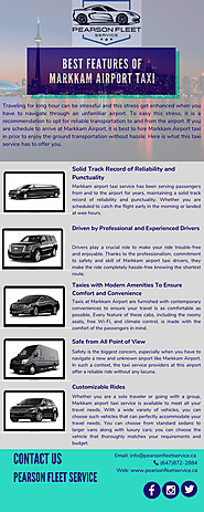 Best Features of Markkam Airport Taxi