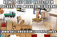 How to get best quote from packers and movers melbourne