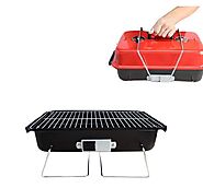 Portable Barbeque Charcoal Grill With Lid For Outdoor Camping In Dubai