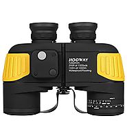 Hooway 7x50 Waterproof Fogproof Military Marine Binoculars w/ Internal Rangefinder & Compass for Navigation,Boating,F...