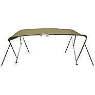 Solution Dye  Navy Blue 96/" W 8/' ft L Bimini Top 4 Bow Boat Cover  54/" H 91/"