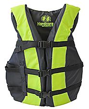 Hardcore Neon Yellow Life Jacket Vest - US Coast Guard (Adult Oversize)