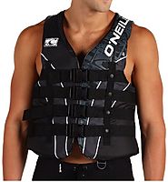 O'Neill Mens Superlite USCG Life Vest, Black/Metal - LG