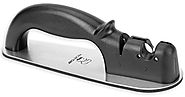 Priority Chef Knife Sharpener, 2 Stage Manual Sharpener System for Knives, Designed for a Sharper Knife Edge, Non Sli...