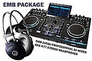 PACKAGE - AKG K77 Headphones + EMB DJC6U Professional Controller DJ MIXER 2 Jog Wheels Scratching + Controlling With ...