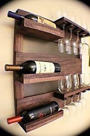 Rustic Wall Mounted Hanging Wine Racks