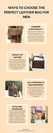 Crucial Advice for Selecting Leather Bag For Men